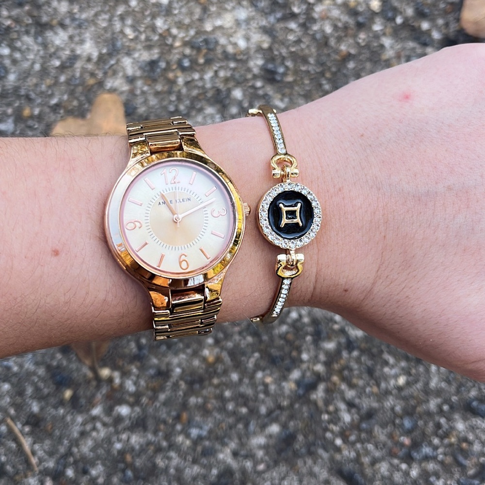 Gemini 18k Gold Plated Stainless Steel Zodiac Pendant Bracelet